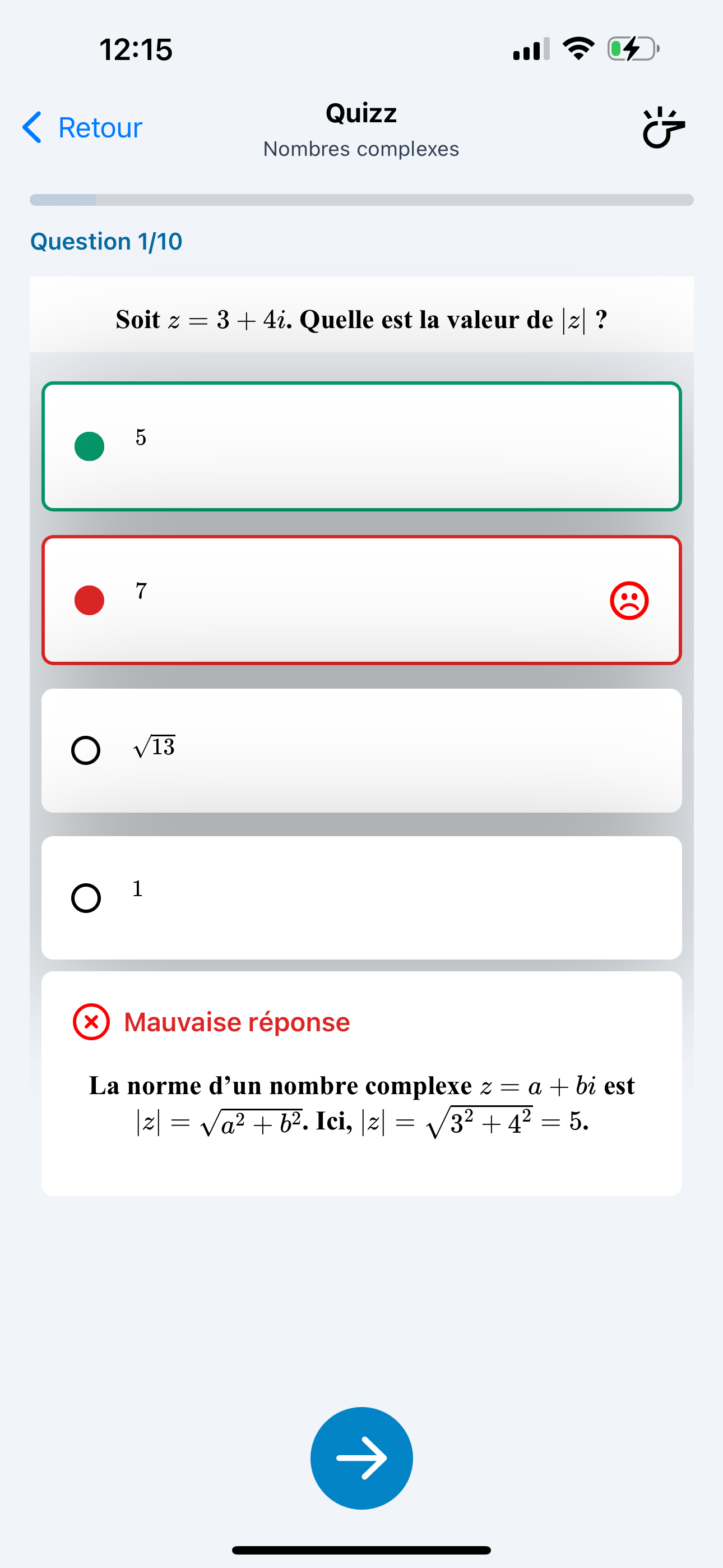 selection de l'aperçu à afficher
